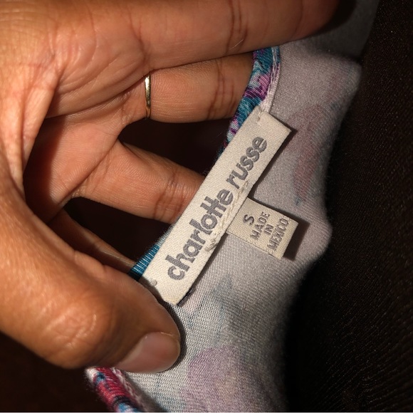 Charlotte Russe White Floral Off Shoulder Dress - Picture 6 of 6